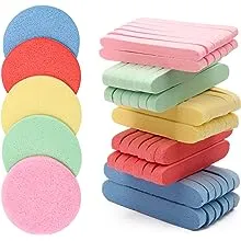 120 Pcs Facial Sponge, Luxiv Face Cleansing Sponge Estheticians Compressed Makeup Round Wash Face Sponges for Women Compress Exfoliating Removal Sponge (Pink)