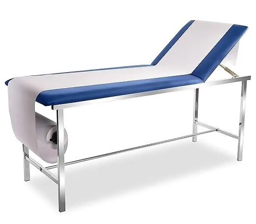 Adirmed Exam Table with Paper Towel Roll Dispenser - Medical Treatment Tables Stirrups - Adjustable Physical Therapy Patient Examination Bed, Durable, Low Maintenance and Holds Up to 440 Lbs (Blue)