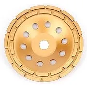 APLUS 9-Inch Diamond Cup Grinding Wheel, Double Row Diamond Grinder Disc for Concrete, Granite, Stone, Marble etc