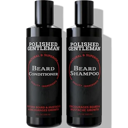 Beard Growth and Thickening Shampoo and Conditioner - Beard Care with