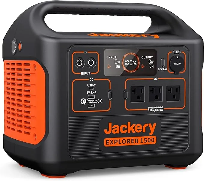 【Restored】Jackery Portable Power Station Explorer 1500, 1534Wh Portable Generator