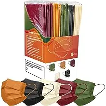 FriCARE Colorful Face Mask Individually Wrapped Disposable Masks for Adults