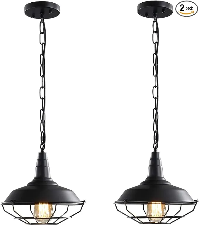 Karjearl Farmhouse Pendant Light 2 Pack