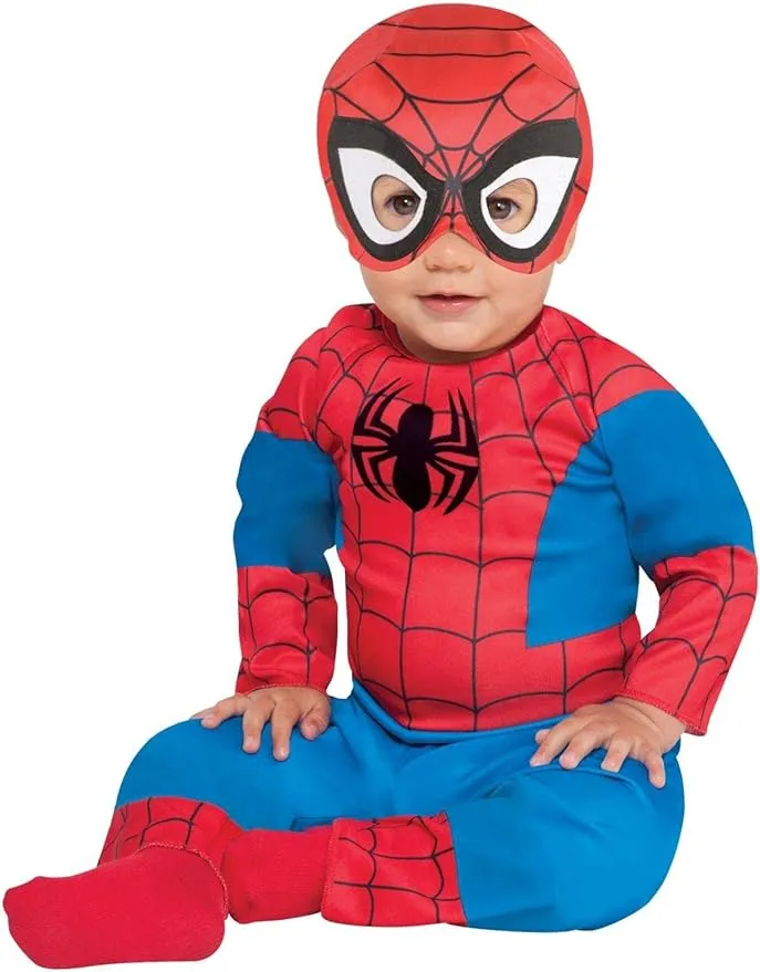 SUIT YOURSELF Spider-Man Halloween Costume for Babies, Marvel Comics, 12-24 Months, Includes Jumpsuit and Hat with Mask 