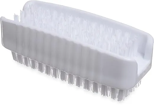 SPARTA 3623900 Plastic Hand Brush, Nail Brush With Polypropylene Bristles For Kitchens, Homes, Restaurants, 3.5 Inches, White, Dual Sided