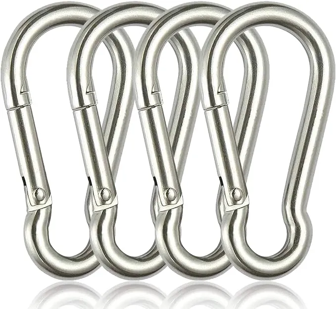 Rtudan 4 inch Spring Snap Hook Carabiner - 304 Stainless Steel Snap Hook Heavy ...