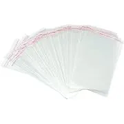 200 Pcs 6&#034;x6&#034; Square Clear Resealable Cellophane Bags, Self Adhesive, Bakery