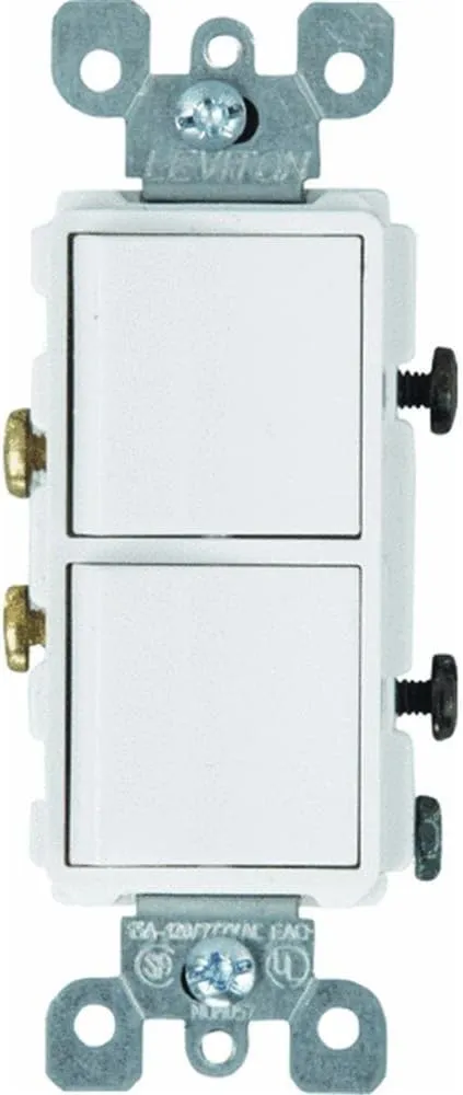Leviton R02-5634-W Two Single-pole Switches