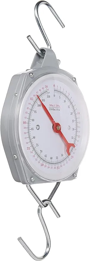 Pit Bull 1 X 110 lb. Hanging Spring Kitchen Dial Scale, Silver