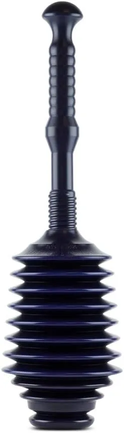 Master Plunger MP100-1 Heavy Duty Toilet Plunger Clears, Kitchen Sinks, Garbage Disposal and, Toilets Fast. Equipped with Patented Automatic Air Relief Valve, Navy Blue