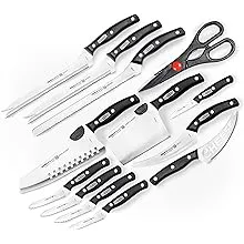 Miracle Blade IV World Class Professional Series 13 Piece Chef's Knife Collection - Ergonomic and Versatile Flash Forged Blades