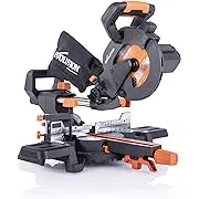 Evolution R185SMS+ 7-1/4-in 10-Amp Single Bevel Sliding Compound Corded Miter Saw with Laser Guide (Corded)