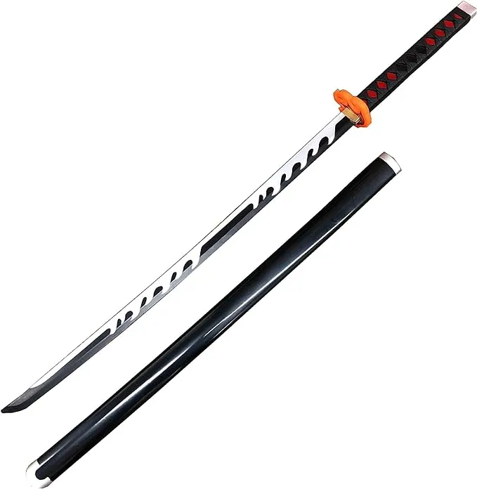 Blazing Steel 41" Fantasy Foam Samurai Black Demon Nichirin Sword