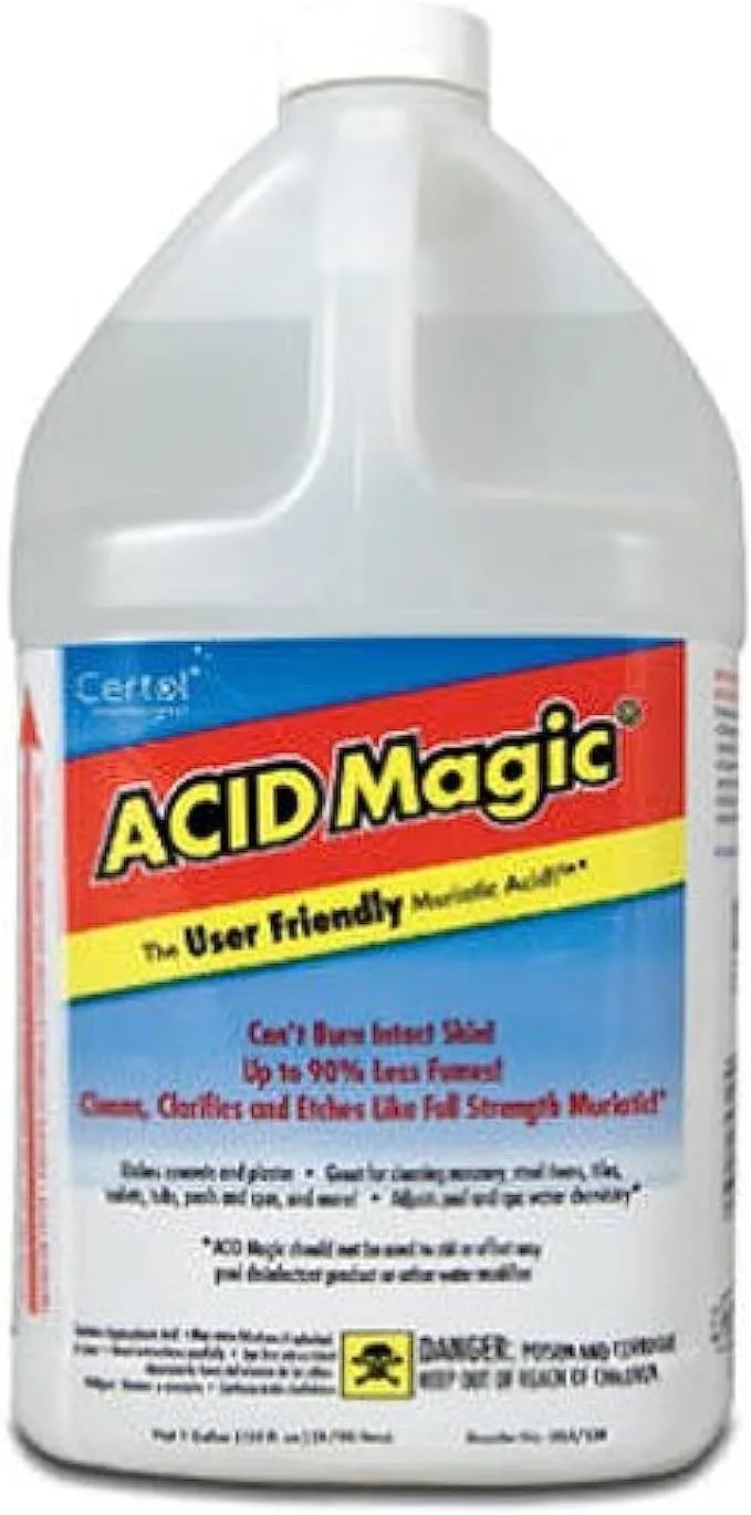 CERTOL INTERNATIONAL, 1-Gallon USA/128-1 Muriatic Replacement Acid, 128 Fl Oz