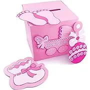 Adorox 3D Version Baby Shower Wishing Well Card Box Decoration (Girl)