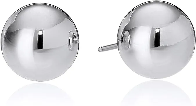 Giani Bernini Sterling Silver Earrings, Ball Stud - Metallic