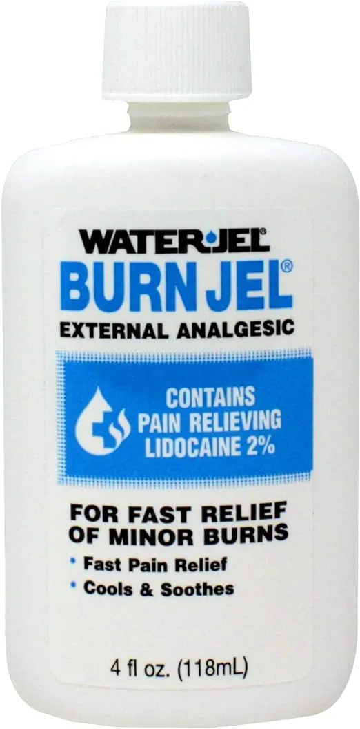 Water Jel Burn Jel Minor Burn Relief Gel Squeeze Bottle 4 oz