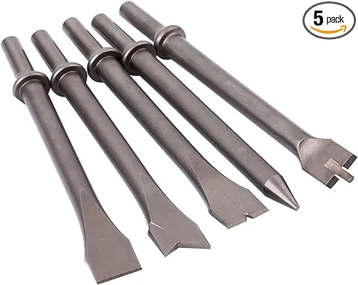 CRAFTSMAN 5-Piece Air Chisel Set, 0.401-in Shank, Hardened Alloy Steel, Variety of Chisel Heads for Multiple Applications