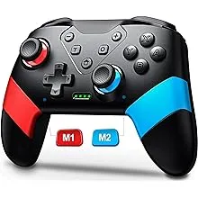 NinjaPlusOX Switch Controller, Switch Pro Wireless Controller for Nintendo Switch Controller//Lite/OLED, Back Buttons for Extra Remote Switch Gamepad with Programmable, Alarm Clock, Turbo, Vibration