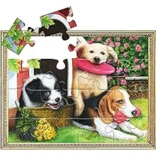 Pitoies 16 Piece Dementia Jigsaw Puzzle - Garden Puppy