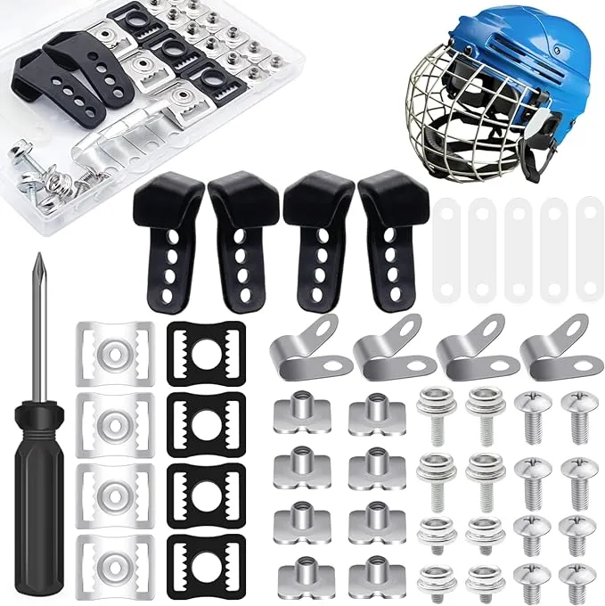 MingQiEven 61 Pcs Football Helmet Repair Kit, Hockey Helmet Replacement Parts ...