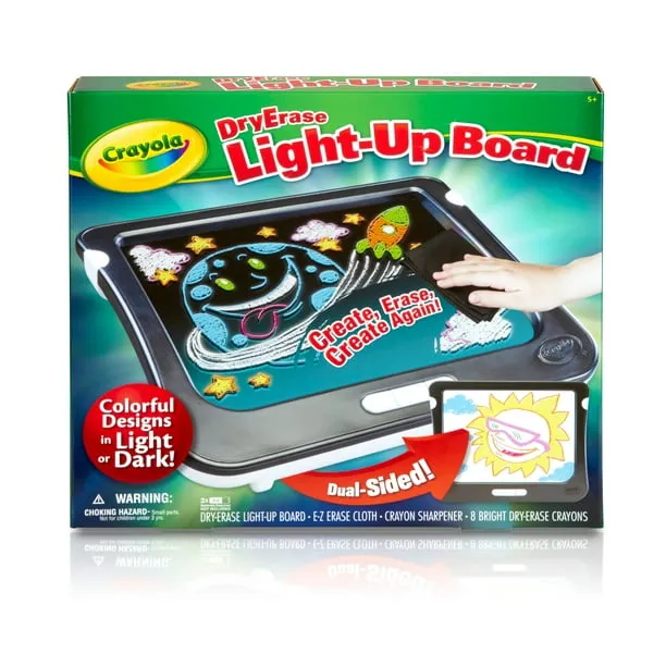 Crayola Dry Erase Light-Up Board, Art Tablet, Holiday Toys, Holiday Gifts for Kids, Child