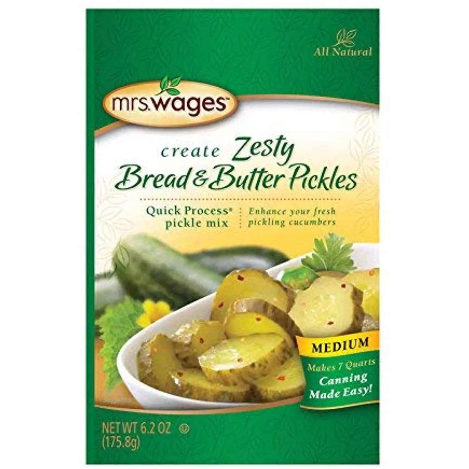 Mrs. Wages Zesty Bread and Butter Pickles Quick Process Mix (VALUE PACK of 12)