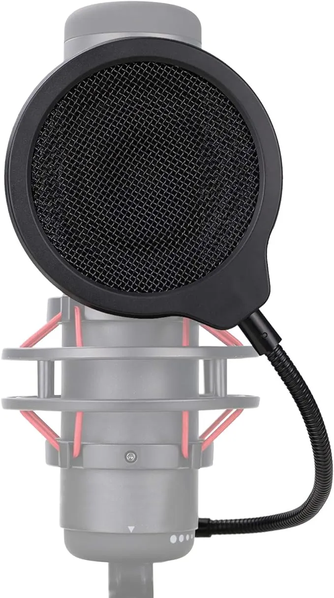 Quadcast Mic Pop Filter Mask Shield for Hyperx Quadcast Microphone, 4 Inch 3 Lay