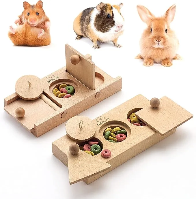 Boomcat Enrichment Foraging Toys,Puzzle Toys for Small Animals,Small pet Interactive Mental,Hide Treats Puzzle Game Hamster,Rabbit,Bunny,Rat,Guinea Pig,Chinchilla,Consume Energy and Relieve Boredom