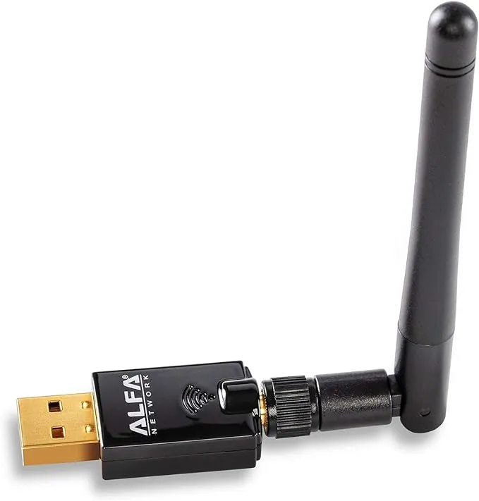 ALFA Network AWUS036ACS Wide-Coverage Dual-Band AC600 USB Wireless Wi-Fi Adapter w/ High-Sensitivity External Antenna - Windows, MacOS & Kali Linux Supported