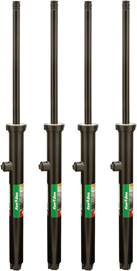 Rain Bird 1812AP Professional Pop-Up Sprinkler, Adjustable 0° - 360° Pattern, 8' - 15' Spray Distance, 12" Pop-Up Height (Pack of 4)