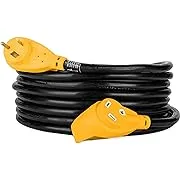 Camco (55191) 25&#039; PowerGrip Heavy-Duty Outdoor 30-Amp Extension Cord for RV and 