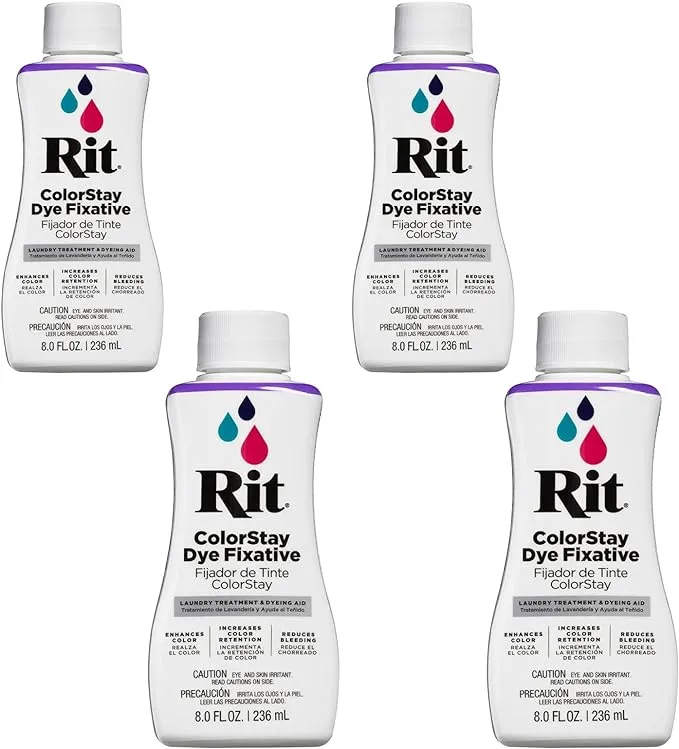 Rit Dyes Fixative Liquid 8 oz. Bottle [Pack of 4 ]