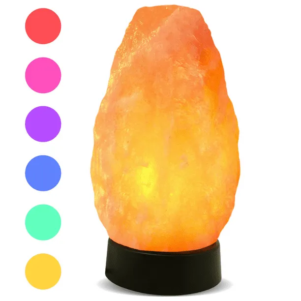 Himalayan Glow Multi-Color USB Salt lamp, Plastic Base