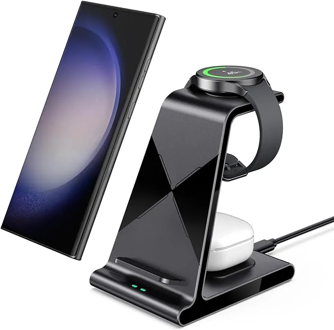 3 in 1 Wireless Charging Station for Samsung Galaxy S23 Ultra/S23/S23+/Z Fold 5/Z ...