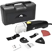 APLMAN Multi Purpose Oscillating Tool, 1.6-Amp Oscillating Multi Tool with 3.2°Oscillation Angle, Single Speed and 8 Pcs Accessories，Carrying Box