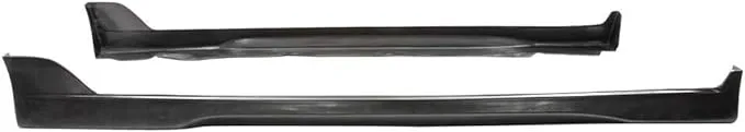 IKON MOTORSPORTS, Side Skirts Compatible With 2001-2005 Lexus IS300, Unpainted Black Side Bottom Line Extension Replacement PU Polyurethane, 2002 2003 2004