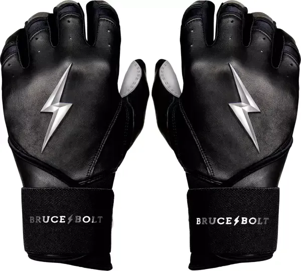 Bruce Bolt Premium Pro Chrome Series Long Cuff Batting Gloves