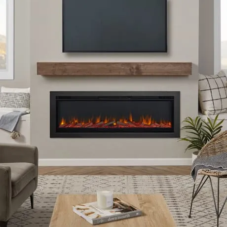 65” Wide 5,100 BTU Wall Mounted/Recessed Electric Fireplace Insert