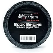 Gaffer Power Bookbinding Tape, White Cloth Book Repair Tape Safe Cloth Library Book Hinging Repair Tape, Made in The USA, Acid Free and Archival Safe