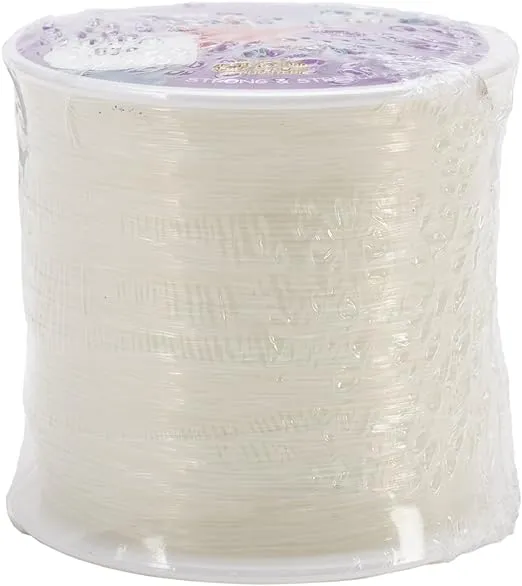 Stretch Magic Pepperell SMJ10001 Stretch Magic 1mm Bead and Jewelry Cord, 100m, Clear