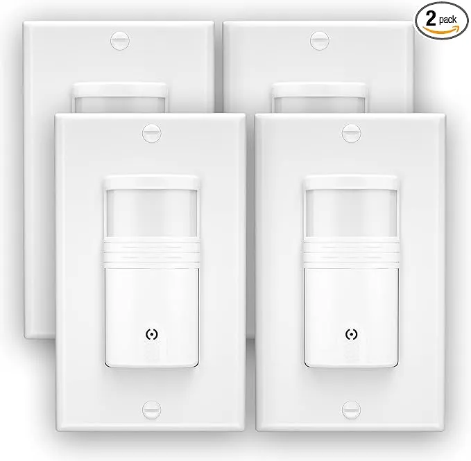 Everelectrix 2 Pack, 3-Way Motion Sensor Light Switch (Not Single Pole), Neutral