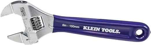 Klein Tools D86934 6 in. Slim-Jaw Adjustable Wrench