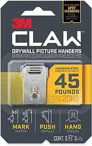 45 lbs. Drywall Picture Hanger with Temporary Spot Marker (Pack of 3-Hangers and 3-Markers)