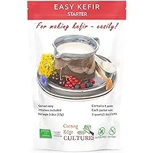 Cutting Edge Cultures Easy Kefir Starter Culture, 4 Pack, 20g