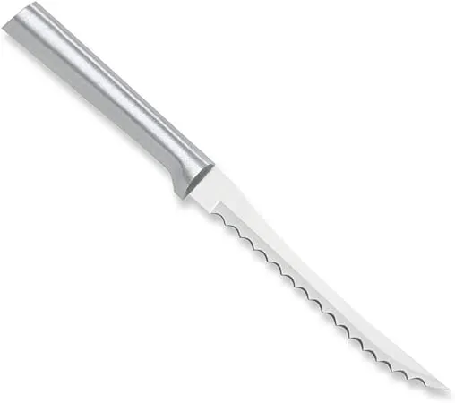 Rada Cutlery Tomato Slicing Knife – Stainless Steel Blade With Aluminum Handle Made in USA, 8-7/8 Inches