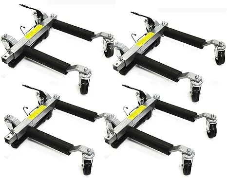 4Pack Hydraulic Car Dollies 12" Wheel Lift Positioning Jack auto Dolly Set