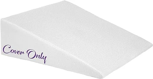 Ebung Bed Wedge Pillow Cover | Fits 7 Inch 1 Count (Pack of 1), White 