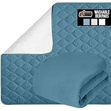 Gorilla Grip Washable Mattress Incontinence Pads, Reusable Waterproof Protection Pad, 36x34 2 Pack