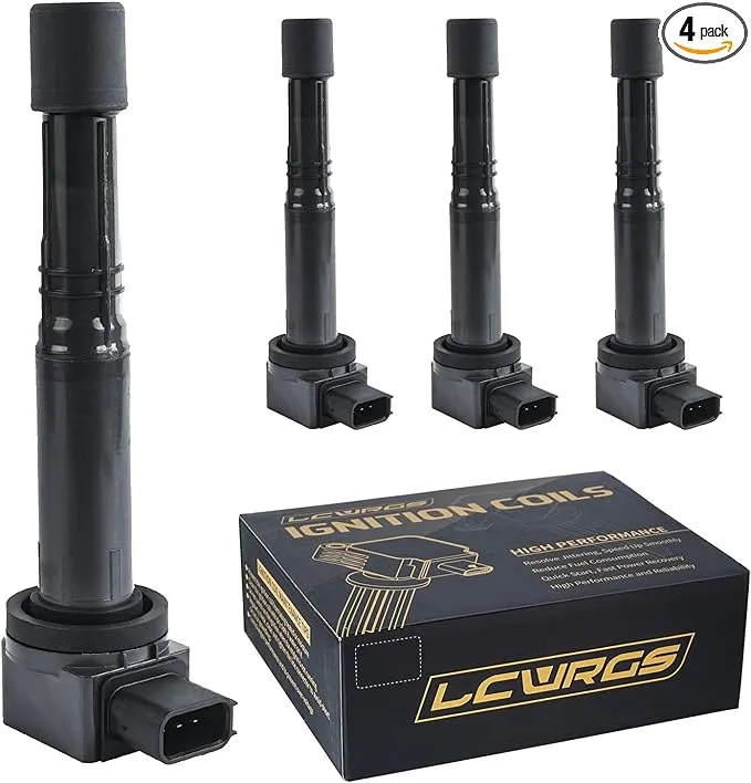 Set of 4 Ignition Coil Pack Fits for L4 2.4 2.0 2002 2003 2004 2005 2006 2007 2008 2009 Honda CRV Accord Civic SI Element S2000 Acura RSX CSX Coil Pack Replaces# UF311 UF583 C1382